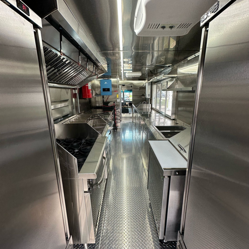 View from rear of truck